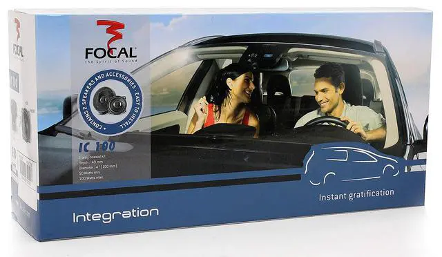 Alt view image 7 of 7 - pkg IC 100 4" 100W RMS 2-Way Integration Series Coaxial Speakers + 50 Foot Spool True 16 Gauge High Definition Twisted Speaker Wire