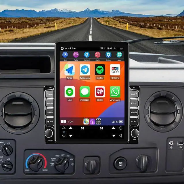 Main image of Car Stereo for Ford E-250 E-150 E-350 2009-2014, 9.7 Inch HD Touchscreen Radio Android 13 with CarPlay Android Auto 2GB +32GB Car Radio Receiver GPS Navi + AHD Camera Bluetooth/WiFi