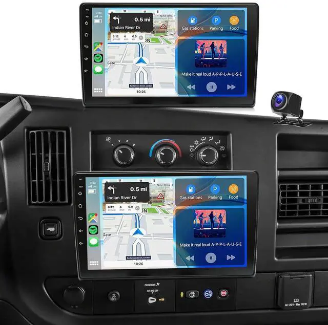 Main image of 4G+64G Car Radio for Chevy Express Van 2008-2011 with 10 Inch Touch Screen | Android 14 Double Din Car Stereo for Express Van w/Wireless CarPlay and Android Auto Bluetooth WiFi GPS FM BT SWC EQ Camera