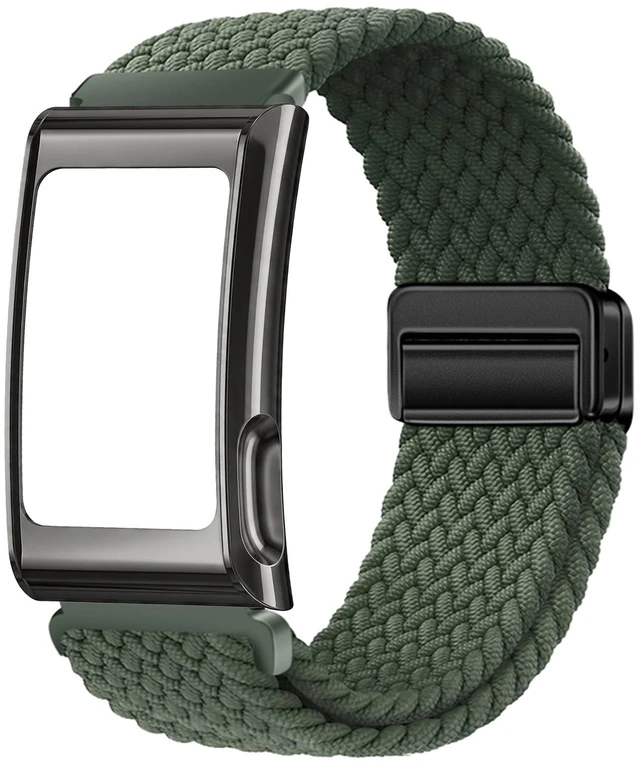 Main image of 22mm Braided Nylon Band for Amazfit Helio Strap with Metal Bumper Case