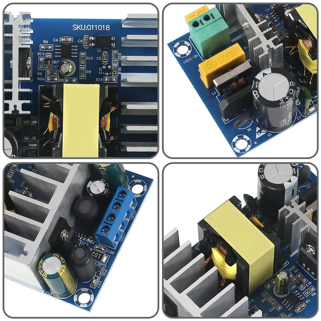 Alt view image 3 of 5 - 2Pcs Isolated Power Supply Module 24V 4A/12V 1A AC to DC Dual Voltage Output Power AC 90V-256V 50-60Hz to 24V/24V 120W Industrial Dual Output Power Module