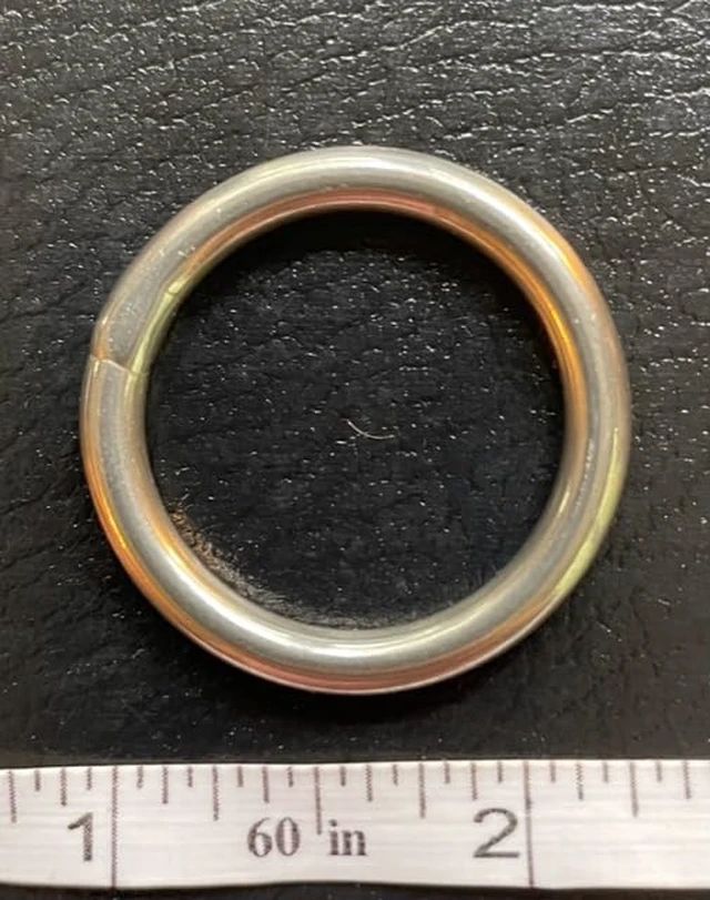 Alt view image 4 of 4 - Stainless Steel 316 Round Ring Welded 5/32" x 1" (4mm x 25mm) Marine Grade O - Ring (10) anillo Redondo