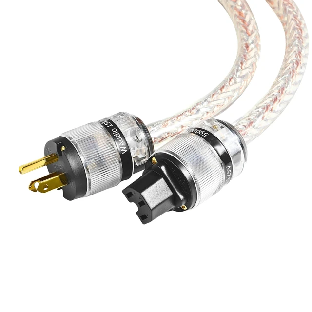 Alt view image 7 of 7 - 10 AWG Audiophile Power Cable, Hi-End OFC Power Cord for HiFi Systems (3.3ft)