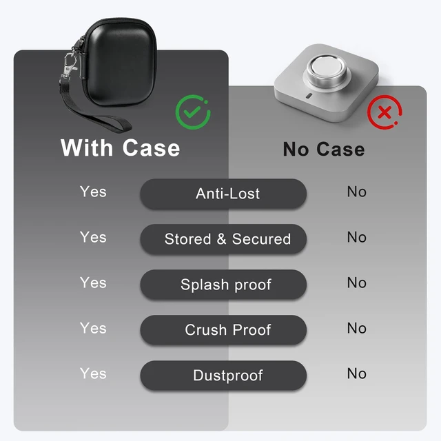 Alt view image 3 of 7 - Protective Travel Case for Oura Ring 5/Gen 4, Full Protection Black Crush Resistant & Anti-Lost and Shock-proof Hard Case, Portable Bag organizer for Oura Ring, Charging Dock & Charging Cable