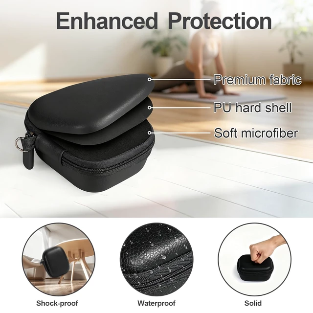Alt view image 4 of 7 - Protective Travel Case for Oura Ring 5/Gen 4, Full Protection Black Crush Resistant & Anti-Lost and Shock-proof Hard Case, Portable Bag organizer for Oura Ring, Charging Dock & Charging Cable