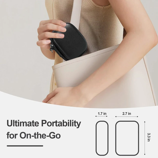Alt view image 6 of 7 - Protective Travel Case for Oura Ring 5/Gen 4, Full Protection Black Crush Resistant & Anti-Lost and Shock-proof Hard Case, Portable Bag organizer for Oura Ring, Charging Dock & Charging Cable