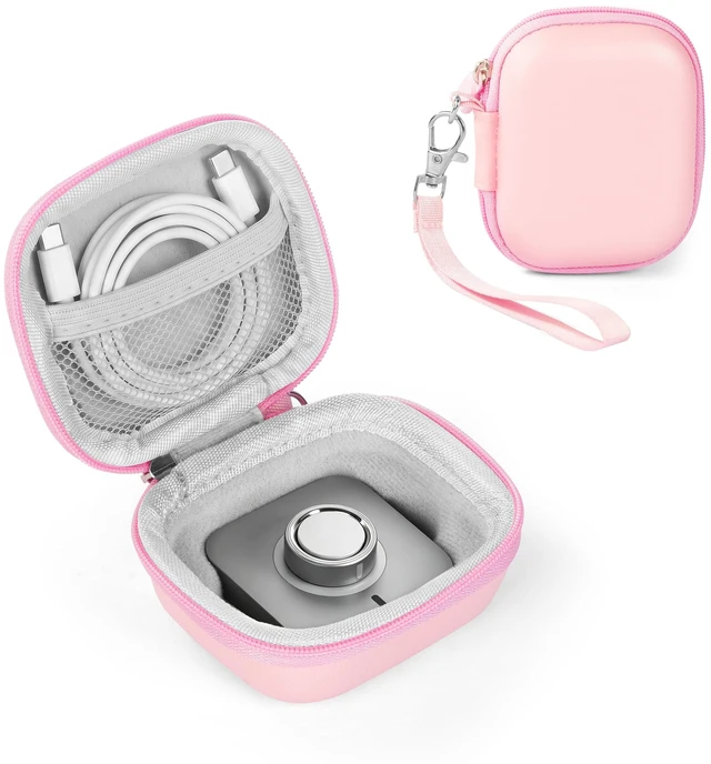 Main image of Protective Travel Case for Oura Ring 5/Gen 4, Full Protection Pink Crush Resistant & Anti-Lost and Shock-proof Hard Case, Portable Bag organizer for Oura Ring, Charging Dock & Charging Cable