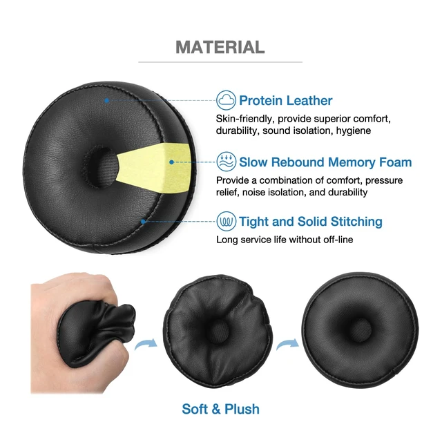 Alt view image 2 of 7 - Ear Seals Refresh Kit Compatible with David Clark DC Pro X/X2 Series - Premium Ear Cushions + 3 Mic Covers, Replacement for Enhanced Comfort & Durability in Aviation Headsets