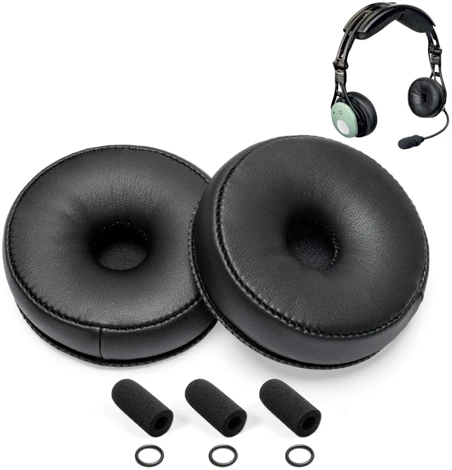 Main image of Ear Seals Refresh Kit Compatible with David Clark DC Pro X/X2 Series - Premium Ear Cushions + 3 Mic Covers, Replacement for Enhanced Comfort & Durability in Aviation Headsets