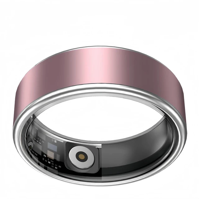 Main image of Smart Ring Size 9, Fitness HR SpO2 Sleep Tracker, Pink, iOS Android