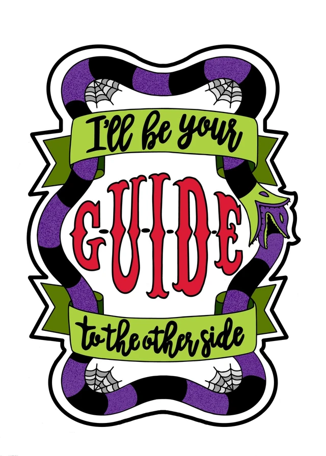 Alt view image 4 of 7 - Beetlejuice Inspired Stickers (Set of 4) It's Showtime Collection, Broadway Musical Merchandise, Die-Cut & Bubble Free Vinyl, Ideal Gift for Theatre Lovers