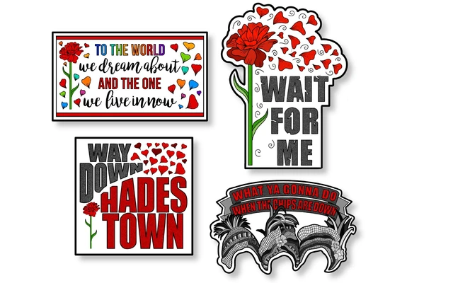 Alt view image 2 of 7 - Hadestown Inspired Stickers (Set of 4) Wait for Me Collection, Broadway Musical Merchandise, Die-Cut & Bubble Free Vinyl, Ideal Gift for Theatre Lovers