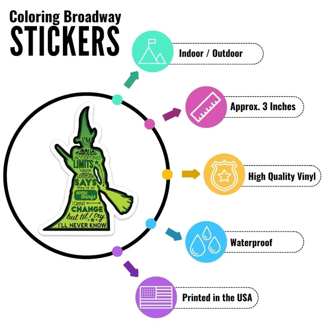 Alt view image 7 of 7 - Beetlejuice Inspired Stickers (Set of 4) It's Showtime Collection, Broadway Musical Merchandise, Die-Cut & Bubble Free Vinyl, Ideal Gift for Theatre Lovers