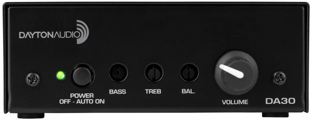 Alt view image 2 of 5 - DA30 2 x 15W Class D Bridgeable Mini Amplifier Efficient Class D Design, RCA And 3.5 mm Inputs, Ideal For Classrooms/Boardrooms/Bedrooms, Compact Size, Tone Controls
