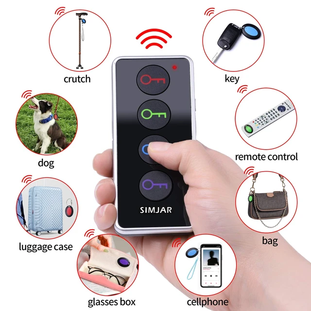 Alt view image 5 of 7 - Key Finder with Up to 131ft Working Range in Open Space, Wireless Remote Control RF Key Finder Locator for Keys Wallet Phone Glasses Luggage Pet Tracker