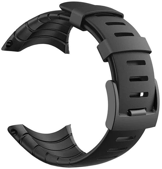 Main image of Watch Bands Compatible with Suunto Core, Classic Soft Rubber Replacement Wrist Strap for Suunto Core Smart WatchA/B Style Available Select Black
