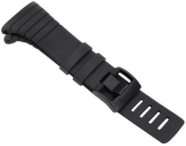Alt view image 3 of 7 - Watch Bands Compatible with Suunto Core, Classic Soft Rubber Replacement Wrist Strap for Suunto Core Smart WatchA/B Style Available Select Black