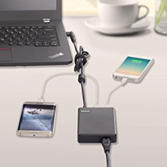 Alt view image 6 of 7 - Universal Laptop Charger 90W Slim AC Adapter Power Supply Cord with Dual USB Ports 5V2.1A for Mobile Tablet Compatible with Lenovo HP Toshiba Samsung Acer Asus and Most Notebooks, DC 18.5-20V