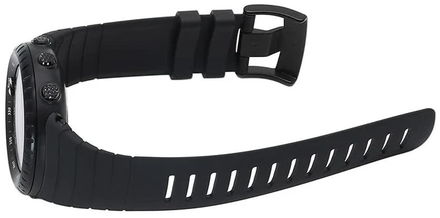 Alt view image 6 of 7 - Watch Bands Compatible with Suunto Core, Classic Soft Rubber Replacement Wrist Strap for Suunto Core Smart WatchA/B Style Available Select Black