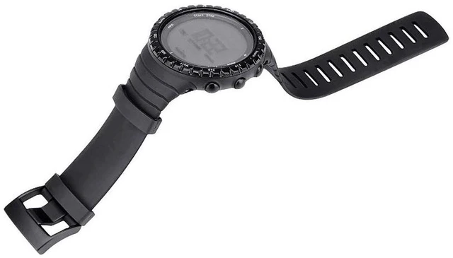 Alt view image 4 of 7 - Watch Bands Compatible with Suunto Core, Classic Soft Rubber Replacement Wrist Strap for Suunto Core Smart WatchA/B Style Available Select Black