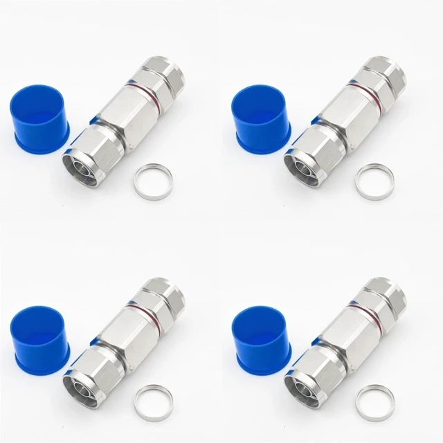 Main image of N Male Heliax Connector 1/2" Coax Cable RF Adapter for Andrew LDF 4-50A Annular Corrugated Coax Cable Ends