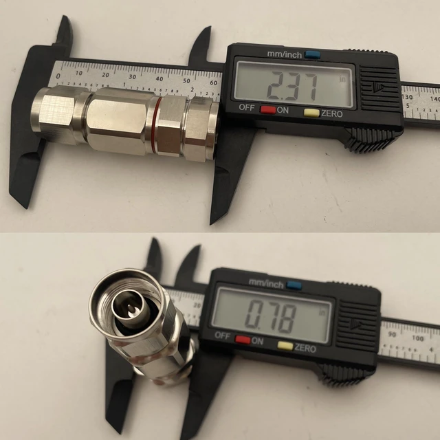 Alt view image 5 of 7 - N Male Heliax Connector 1/2" Coax Cable RF Adapter for Andrew LDF 4-50A Annular Corrugated Coax Cable Ends