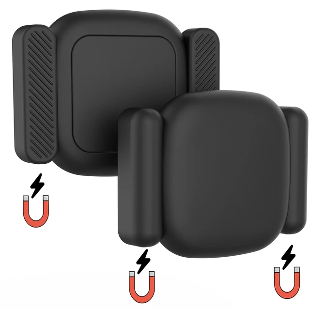 Alt view image 5 of 6 - Magnetic Holder Case for Tile Mate (2024) 2022 Tracker, 2 Pack Hidden Protective Silicone Cover with Adhesive & Strong Magnet Mount for Metal Surface Car Laptop Motorcycle Truck