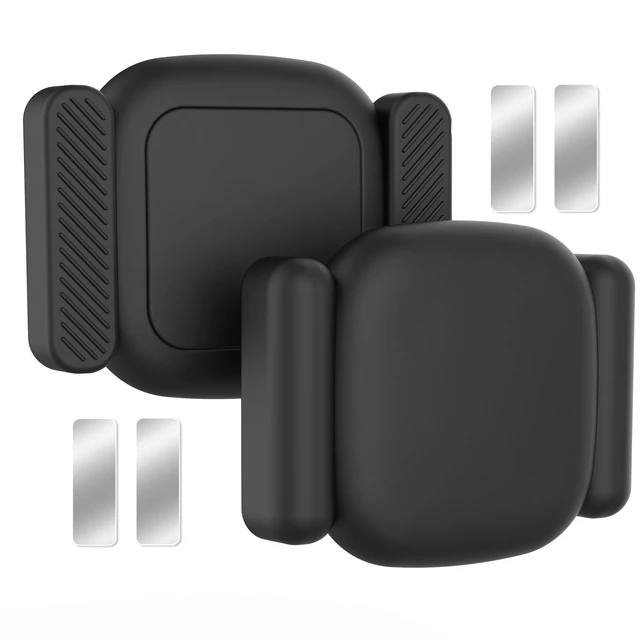 Alt view image 6 of 6 - Magnetic Holder Case for Tile Mate (2024) 2022 Tracker, 2 Pack Hidden Protective Silicone Cover with Adhesive & Strong Magnet Mount for Metal Surface Car Laptop Motorcycle Truck