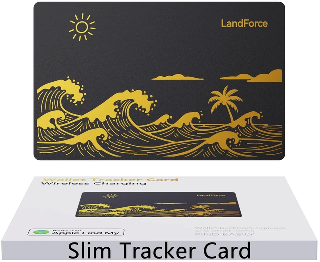Main image of Ultra-Thin Wallet Tracker Card, 0.07in IP68 Waterproof Smart Finder Wireless Charging, Find My Compatible, Separation Alerts, for Wallet, Passport, Luggage, iPhone/iPad/Mac, iOS Only
