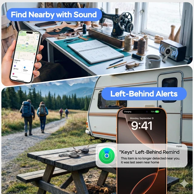 Alt view image 5 of 6 - 2-in-1 Multitool with Bluetooth Tracker for iOS and Android Works with Apple Find My & Google Find Hub Keychain Tracker Bottle Opener, Carabiner with Tracker