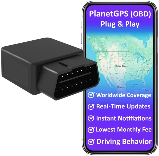 Main image of (OBD) - Real-Time OBDII GPS Tracker for Vehicles with OBD2 Diagnostics for Cars Trucks w/Worldwide Coverage Subscription Required (Starting $5.00/Month)