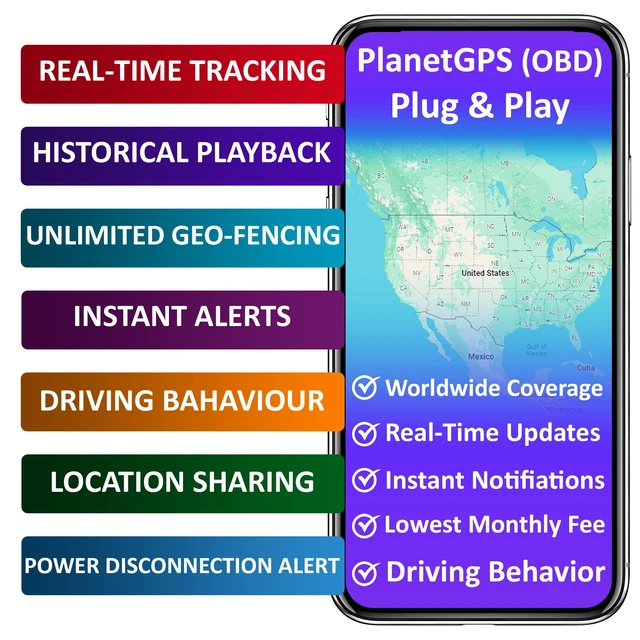 Alt view image 3 of 7 - (OBD) - Real-Time OBDII GPS Tracker for Vehicles with OBD2 Diagnostics for Cars Trucks w/Worldwide Coverage Subscription Required (Starting $5.00/Month)