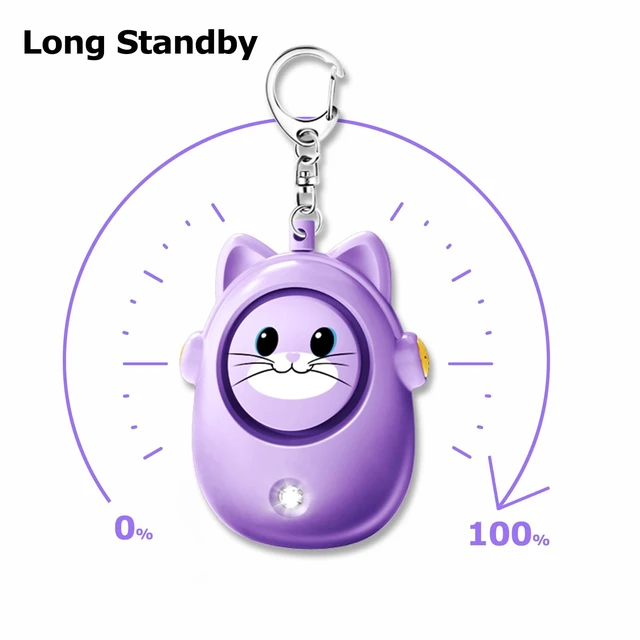 Alt view image 7 of 7 - Personal Alarm Keychain for Women with LED Light, Safe Sound 130dB Loud Siren, Cute Emergency Self-Defense Safety Alarm, Security Siren for Children