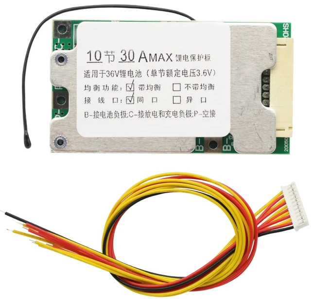Main image of BMS 10S 30A 36V Lithium Battery Charge Board with Protection Balancer