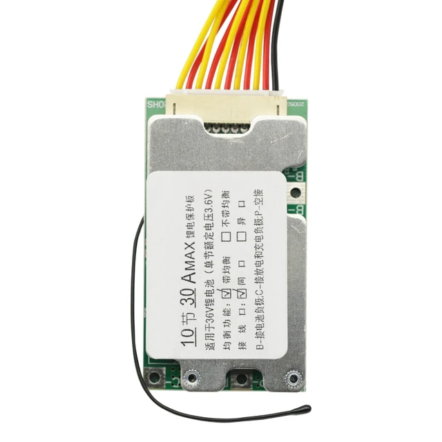 Alt view image 5 of 6 - BMS 10S 30A 36V Lithium Battery Charge Board with Protection Balancer