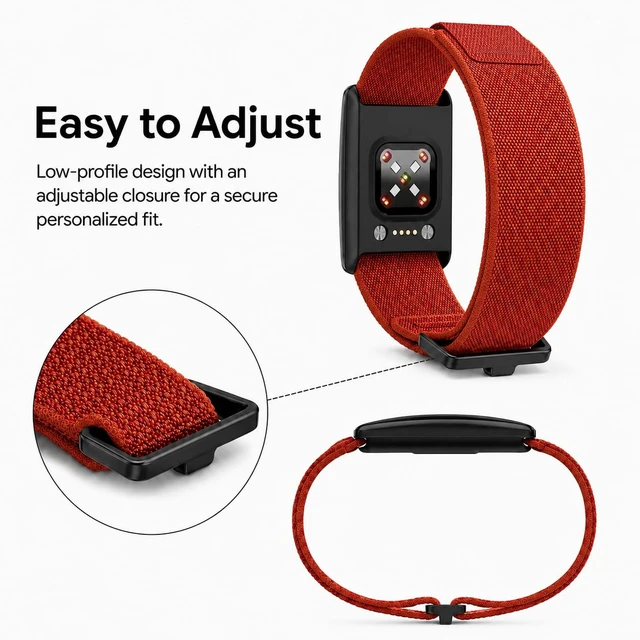 Alt view image 3 of 6 - Breathable Nylon Replacement Band Compatible with Polar Loop, Soft Woven Sport Strap with Adjustable Hook & Loop Closure, Lightweight Fit for Workout and Daily Wear