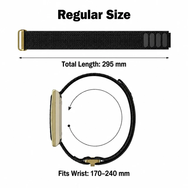 Alt view image 6 of 6 - Breathable Nylon Replacement Band Compatible with Polar Loop, Soft Woven Sport Strap with Adjustable Hook & Loop Closure, Lightweight Fit for Workout and Daily Wear
