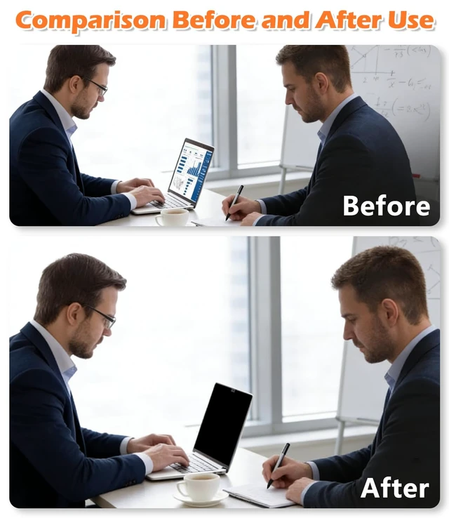 Alt view image 6 of 7 - Magnetic MacBook Privacy Screen for MacBook Pro 16 & 16.2 Inch 2021-2024 (M1, M2, M3, M4, Pro, Max), Removable & Reusable Magnetic Anti-Glare Matte Protector Private Filter Filter with Lens Cover