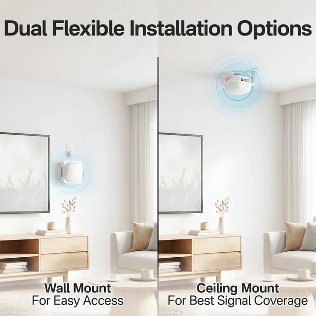 Alt view image 3 of 6 - 2-in-1 Ceiling & Wall Mount for eero 6 / eero 6+ Router Mesh WiFi System - Sturdy Metal Ceiling Mount for eero 6 Wall Mount Bracket with Heat Dissipation & Signal Friendly Design, 1 Pack