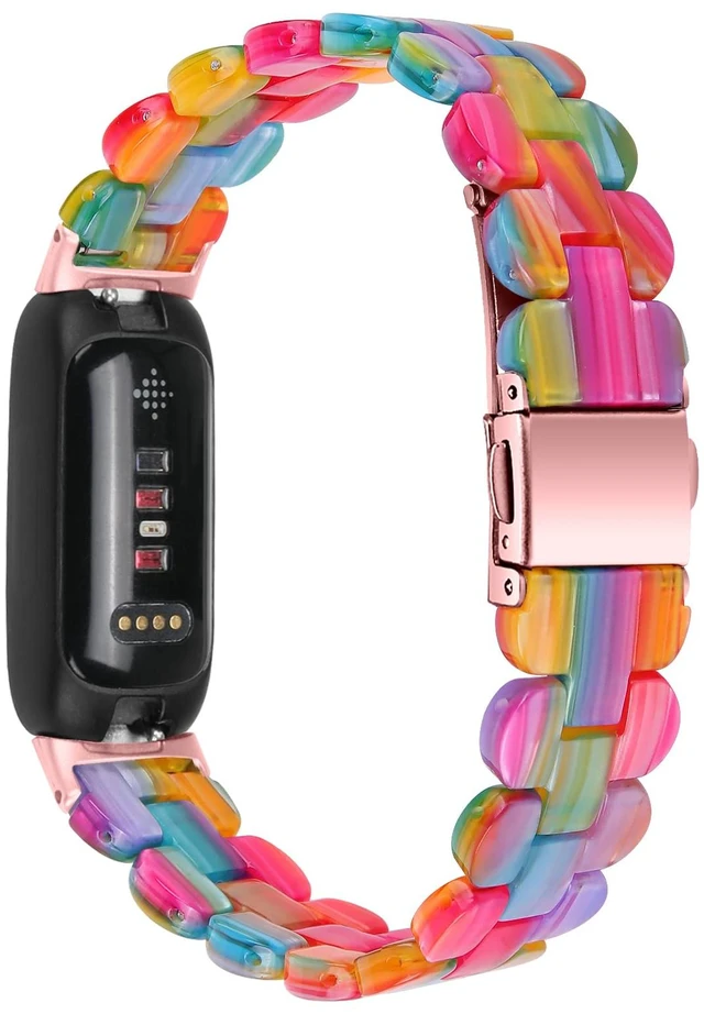 Main image of Resin Wristband Compatible with Fitbit Inspire 3 Band for Women Men Lightweight Sport Bands