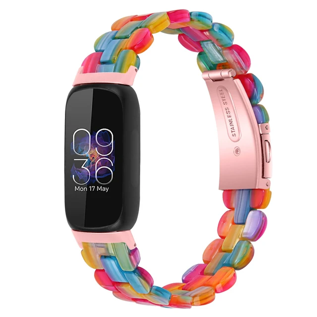 Alt view image 2 of 5 - Resin Wristband Compatible with Fitbit Inspire 3 Band for Women Men Lightweight Sport Bands