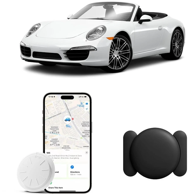 Main image of GPS Tracker for Vehicles, 1PCS Car GPS Tracker No Monthly Fee, Super Magnetic GPS Locator for Cars, Trucks with IP67 Waterproof Case, Precise Location Tracking, Stealth Tracking, iOS Only (Black)
