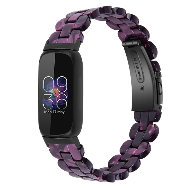 Alt view image 2 of 5 - Resin Wristband Compatible with Fitbit Inspire 3 Band for Women Men Lightweight Sport Bands