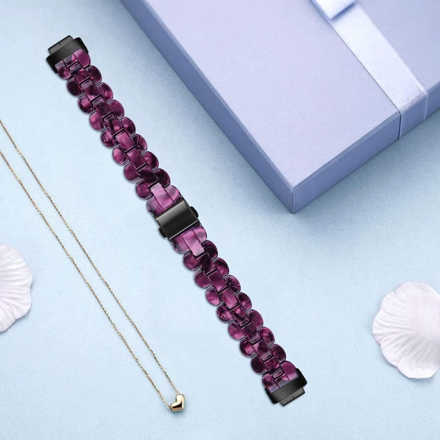 Alt view image 3 of 5 - Resin Wristband Compatible with Fitbit Inspire 3 Band for Women Men Lightweight Sport Bands