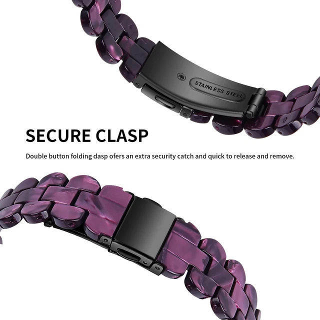 Alt view image 4 of 5 - Resin Wristband Compatible with Fitbit Inspire 3 Band for Women Men Lightweight Sport Bands