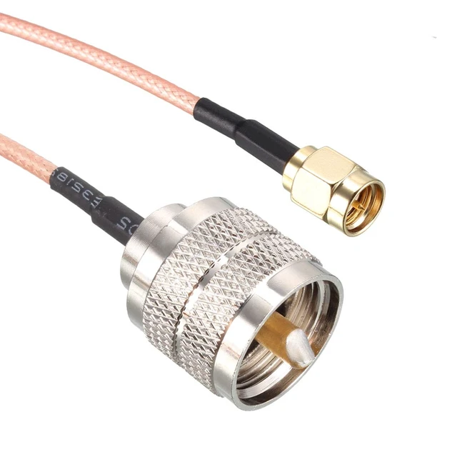Alt view image 3 of 5 - SMA Male to UHF PL-259 Male RG316 RF Coaxial Coax Cable 1 Ft