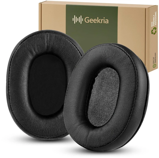 Main image of QuickFit Replacement Ear Pads Compatible with Audio Technica ATH-M50X, M50XBT, M50xBT2, M50x ENSO, M50, M40X, M30, M20, AR5BT Headphones, Ear Cushions with Video Guide (Black)