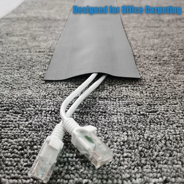 Alt view image 6 of 7 - Floor Cable Covers, 20ft Cord Cover Wire Protector - Gray