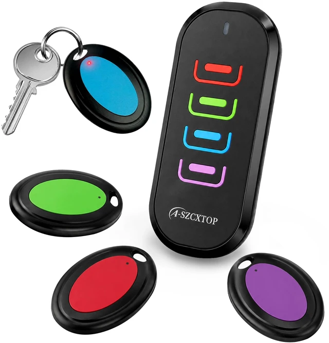 Main image of Key Finder RF Wireless Remote Locator No App Required 131FT Working Range Ultra-Long Battery Life 80dB Silicone Buttons
