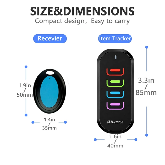 Alt view image 3 of 6 - Key Finder RF Wireless Remote Locator No App Required 131FT Working Range Ultra-Long Battery Life 80dB Silicone Buttons